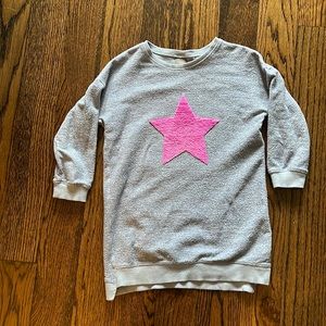 Next UK girls flippy sequin star detail sweatshirt dress